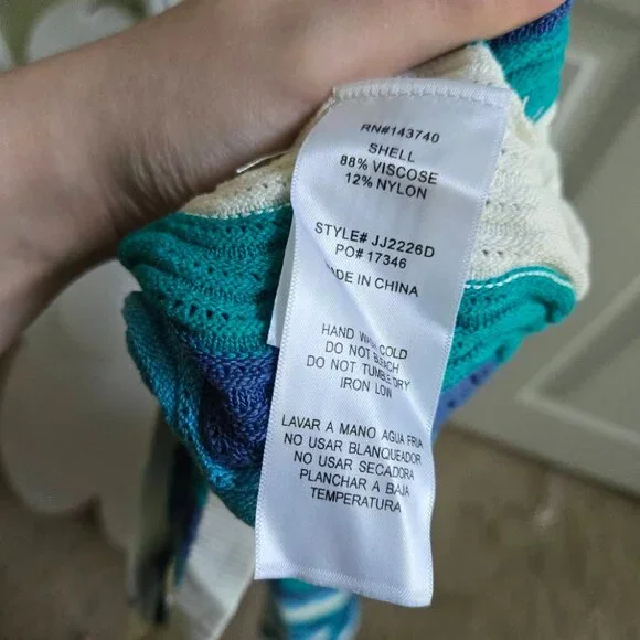 NWT Tuckernuck Hyacinth House Aqua Wavy Sammie Mini Dress Size Small - Picture 11 of 11